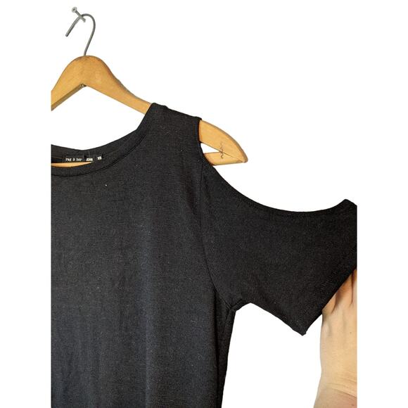 Black Cold Shoulder Rag and Bone Top Blouse Quiet Luxury Office Goth Witch xs - Picture 2 of 5